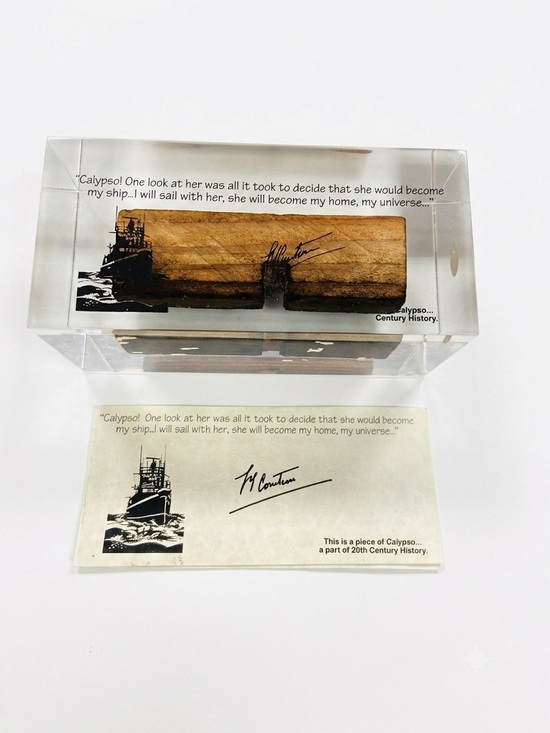 Other - Rare Authentic Jacques Cousteau Calypso Ship Wooden Fragment V20